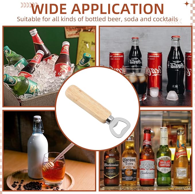 20 Pcs Wooden Bottle Opener Bulk Wooden Beer Opener Engravable DIY Bottle Opener - Image 7