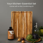 Teakhaus Cutting Board and EON Cutting Board Oil Set - Image 2