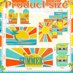 Fourluoo 10 Pcs Hello Summer Kitchen Decor and Accessories Sunshine Beach Oven - Image 3