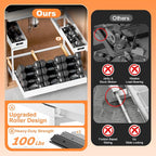 Upgrade 1 Pack Expandable Under Sink Organizers and Storage, 2 Tier Metal Pull - Image 2