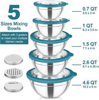 TeamFar Mixing Bowls, Stainless Steel Salad Serving Bowl - Image 2