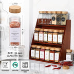 DWTS DANWEITESI 36 Pcs Glass Spice Jars - 4oz - Image 2