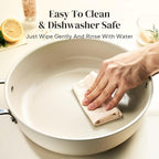 Redchef Ceramic Saute Pan with Lid, Nonstick Deep Frying Pan, 5QT Jumbo Cooker - Image 6