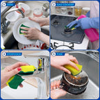 300 Pack Kitchen Cleaning Sponges, Eco Non-Scratch - Image 6