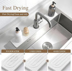 Faucet Mat for Kitchen Sink -Diatomite Stone Drying Mat for Kitchen Counter & - Image 2