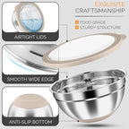 HaWare Mixing Bowls, 24-Piece Stainless Steel Salad Serving Bowl - Image 5