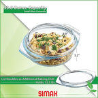 Glass Casserole Dish, 1 Quart Covered Bowl - Image 7