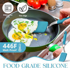 Silicone Cookie Spatula Turner 2 Pack Mini Brownie Spatula Flexible Kitchen - Image 4
