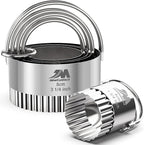 Ripple Biscuit Cutter Set 1.75inch 2inch 2.25inch 2.75inch 3.25inch, Stainless by MJINGMEI
