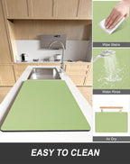 Rnivvi Dish Drying Mat for Kitchen Counter, XL 15 x 24" Super Absorbent Drainer - Image 6