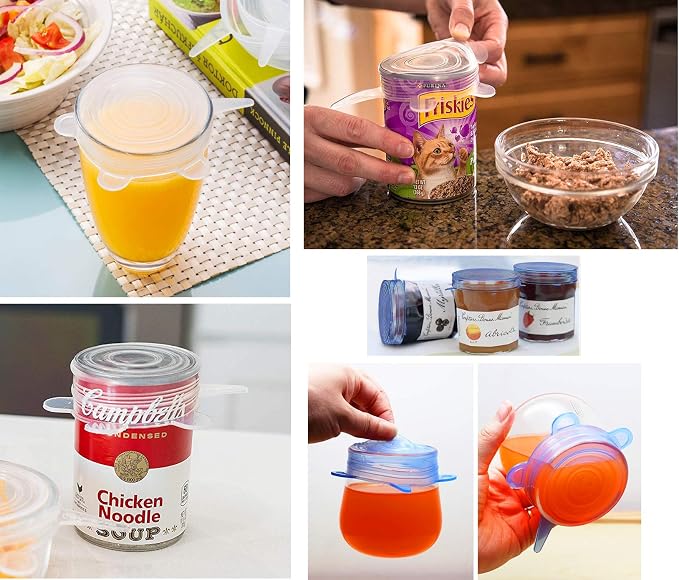 COMTIM Pet Food Can Lids, Silicone Stretch Can Lids Covers - Image 4