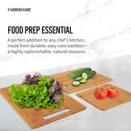 Farberware 3-Piece Wood Cutting Board Set, Reversible Chopping Boards - Image 2