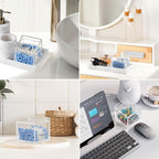 Clear Acrylic Qtip Holder With Lid Cotton Balls Swab Organizer, Square Q Tip - Image 6