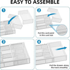 Marbrasse Expandable Desk Drawer Organizer, Mesh Drawer Organizer Tray - Image 7