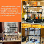 ADBIU Over Sink Dish Drying Rack Snap-On Design Large Dish Drainer Storage - Image 3