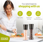 ZOLMER® Premium Gunmetal Salt and Pepper Grinder Set | Large Manual Ceramic - Image 7