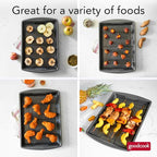 GoodCook 15” x 10.5” Nonstick Carbon Steel Baking Pan & Raised Wire Rack – - Image 3