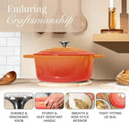 Cast Iron Pot with Lid – Non-Stick Ovenproof Enamelled Casserole Pot, Oven Safe - Image 7