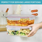 Vtopmart 2Pack 2260ml/ 76.4oz Large Glass Storage Containers - Image 3