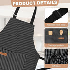 2 Pack Stripes Kids Apron, Kids Cooking Aprons - Image 3