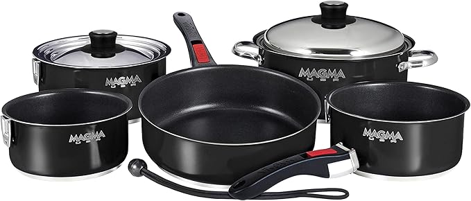 Magma 10 Piece Gourmet Nesting Stainless Steel Cookware Set by MagmaProducts