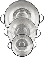 3-Piece Stainless Steel Mesh Micro-Perforated Strainer Colander Set - Image 3