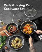 DOTCLAD 3-Piece Hybrid Stainless Steel Cookware Set-12 Inch Wok - Image 2