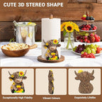 Highland Cow Paper Towel Holder, Cute Highland Cow Decor - Image 3