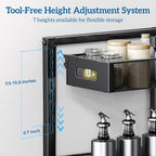 Under Sink Organizer for Bathroom & Kitchen, Under Cabinet Storage Shelf - Image 3