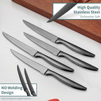SuperCook Black Steak Knives Set of 8, Steak Knives Dishwasher Safe, Knife Set - Image 4