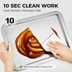 HONGBAKE Cookie Sheet, Baking Sheet Set, Nonstick Oven Pan - Image 6