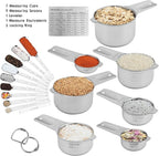 Measuring Cups and Spoons Set, Stainless Steel Measuring Cups Set, Dry 7 - Image 2