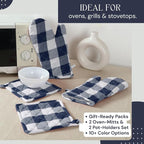 Oven Mitt & Pot Holder Buffalo Plaid Check 100% Cotton Heat Resistant Oven - Image 5