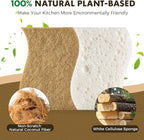 COBETE 12 Pack Natural Biodegradable Kitchen Non Scratch Sponges, Compostable - Image 2