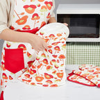 Oven Mitts and Potholders Dish Towles Set 100% Cotton - Image 4