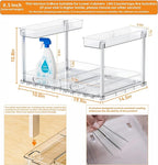 Yieach 2 Pack 14.5″ Deep Pull Out Under Sink Organizer, 10.8″ High 2 Tier Slide - Image 3