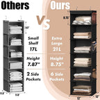 Simple Houseware 6 Shelf Hanging Closet Organizer - Image 4