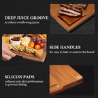 Empune Bamboo Cutting Board Set, Wood Cutting Boards - Image 2