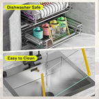 LANGBOHOS Small Glass Cutting Board, Silicone Grip, Heat-Resistant, Dishwasher - Image 8