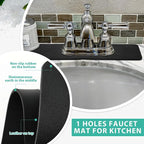 Tioncy 2 Pcs Faucet Mat Sink Splash Guard Oval-hole Oval Splash Pad - Image 5