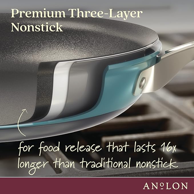 Anolon Achieve Hard Anodized Nonstick Sauce Pan - Image 4