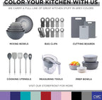 COOK WITH COLOR Prep Bowls with Lids- Wide and Deep Nesting Plastic Small - Image 8