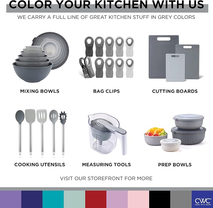 COOK WITH COLOR Silicone Cooking Utensils, Kitchen Utensil Set, Cooking Utensils - Image 8