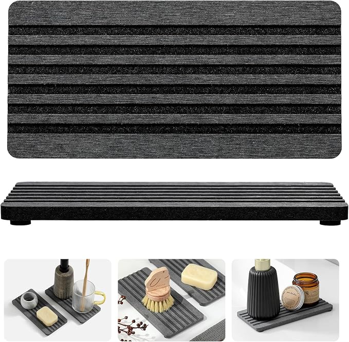 Razborci 2PCS Diatomite Quick Stone Drying Tray Mat by Razborci