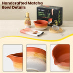Matcha Whisk Set, Ceramic Matcha Kit Desert Style, Matcha Whisk and Bowl - Image 7