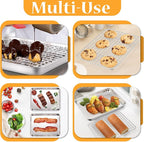 TeamFar Toaster Oven Pan with Rack Set, Non-Toxic & Heavy-Duty, Dishwasher Safe - Image 6