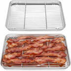 Homikit Baking Sheet with Rack Set, 18x13 Inches Stainless Steel Half Cookie by Homikit