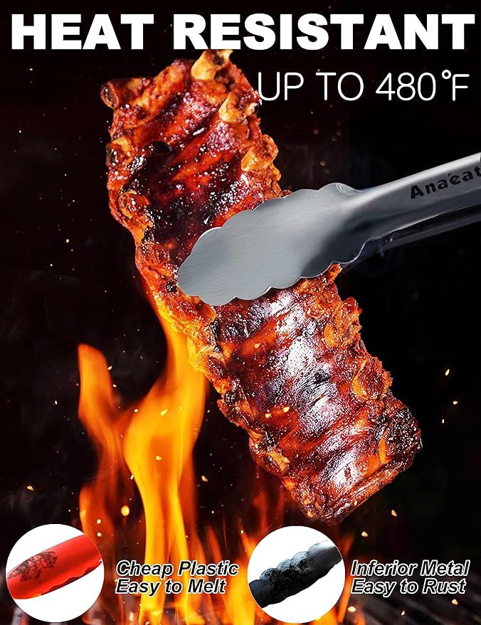 Anaeat Premium Stainless Steel Kitchen Tong, BBQ - Image 6