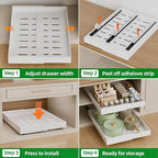 PAKETA 4 Pack Expandable Pull Out Cabinet Organizer, Upgrade 3 Slide Rails - Image 6