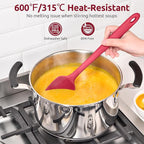 U-Taste Extra-Long 600ºF Heat Resistant Spatula Spoon: 14" Silicone Spoonula - Image 4